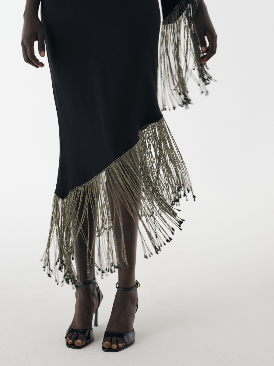 Sitara Beaded Fringe Dress