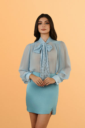 Sitara PussyBow Blouse