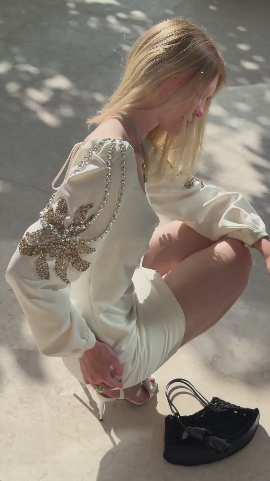 Hand-Beaded Nargis Mini Dress | ASHAALIA